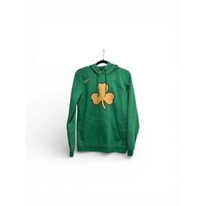 Nike Boston Celtics Hoodie Men’s Small Green City Logo Gold NBA authentic